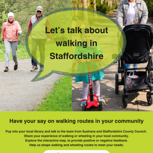 Perton Poster Let’s talk about walking in Staffordshire
